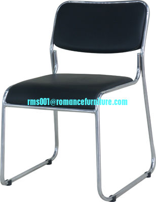 Chaise de salle à manger PU/chrome avec pieds en acier PC115