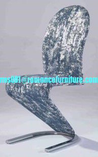 chaise à manger en cuir noir de haute qualité C1702