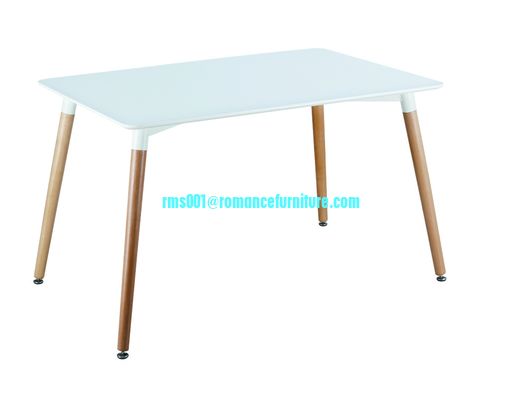 Vente à chaud MDF haut, bois de hêtre jambe table à manger PT001