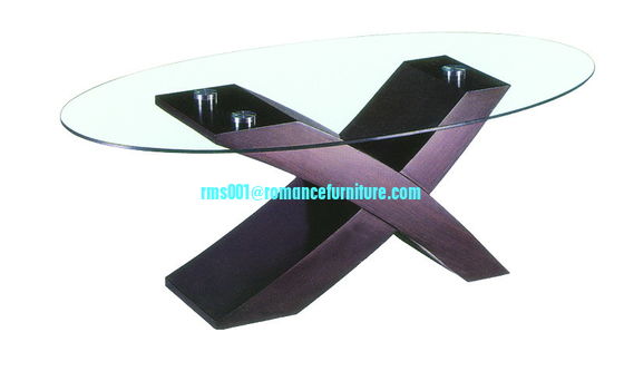 vente à chaud verre trempé, papier MDF avec base de peinture table à thé A034