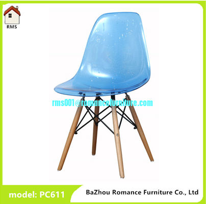 Chaise transparente populaire pour PC avec pieds en bois PC611