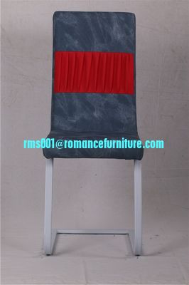 chaise à manger en cuir et en tissu de style français C1606