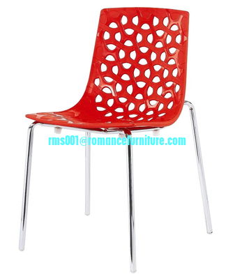 Chaise de salle à manger en plastique de haute qualité, vente chaude PC118