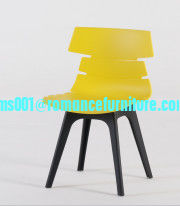 chaise design fantaisie plastique chaise de salle à manger pp colorée chaise de loisirs PC672