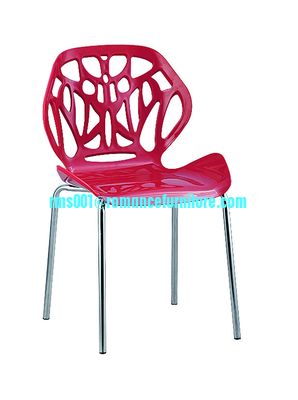 Chaise en plastique blanche empilable pour restaurant, vente chaude, PC614-1