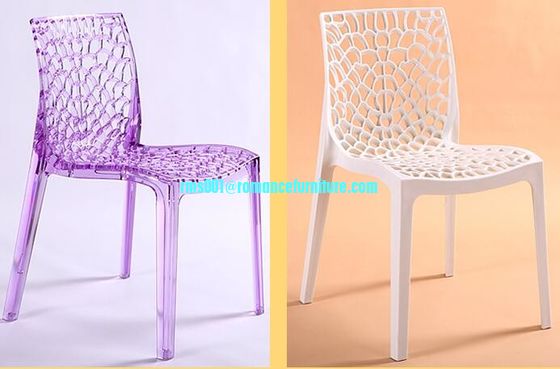 chaise en plastique blanche empilable chaise de banquet PC635-1