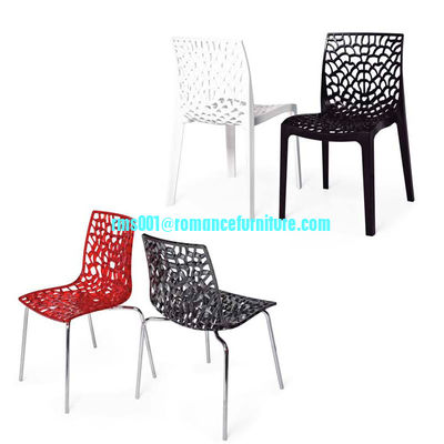 chaise en plastique blanche empilable chaise de banquet PC635-1