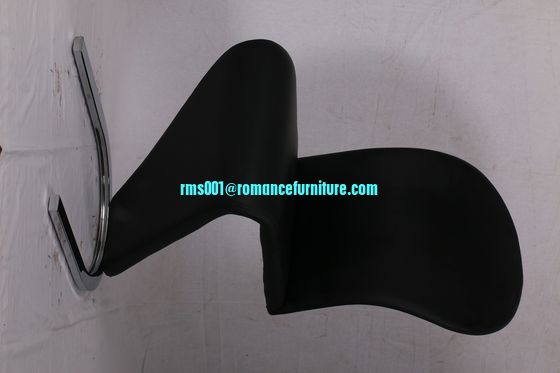 chaise à manger en cuir noir de haute qualité C1619