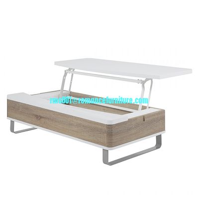 Vente à chaud MDF haute brillance,poussière revêtue de jambe en acier table à thé A642