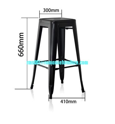 Chaise Tolix métallique, en fer avec revêtement en poudre, disponible en différentes couleurs TC002