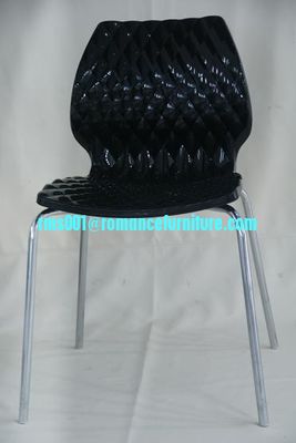 chaise de bistrot empilable en plastique blanc PC105