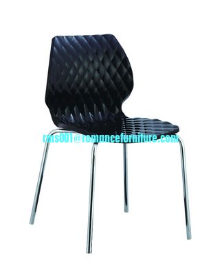 chaise de bistrot empilable en plastique blanc PC105