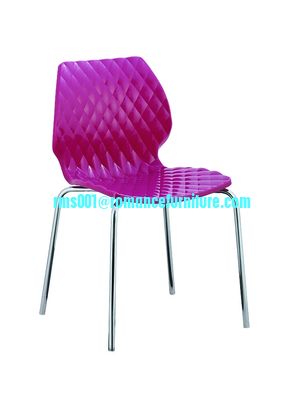 chaise de bistrot empilable en plastique blanc PC105